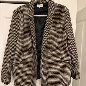 Boheme Women's Houndstooth Blazer - Black and Tan